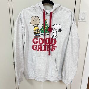 Peanuts: Charlie Brown Snoopy Good Grief Christmas Sweatshirt XL(Jrs)/S(Adult)